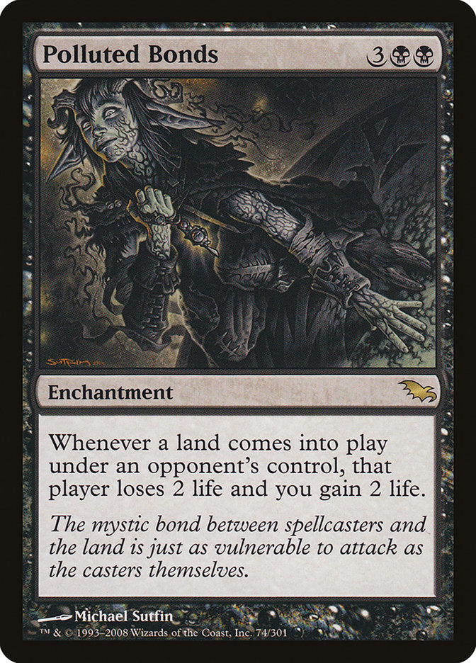 Polluted Bonds [Shadowmoor] MTG Single Magic: The Gathering | Red Claw Gaming