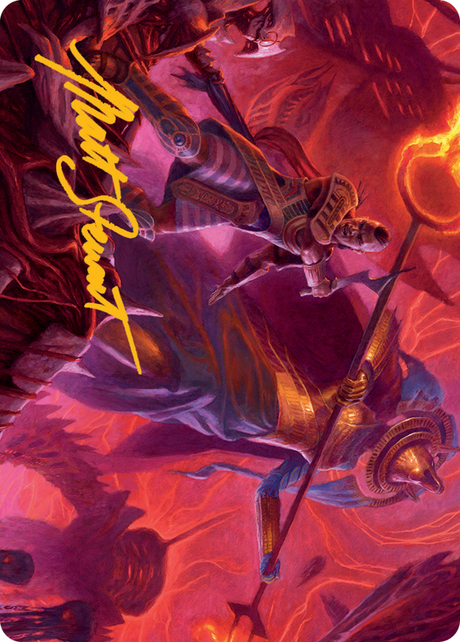 Djeru and Hazoret Art Card (Gold-Stamped Signature) [March of the Machine Art Series] MTG Single Magic: The Gathering | Red Claw Gaming