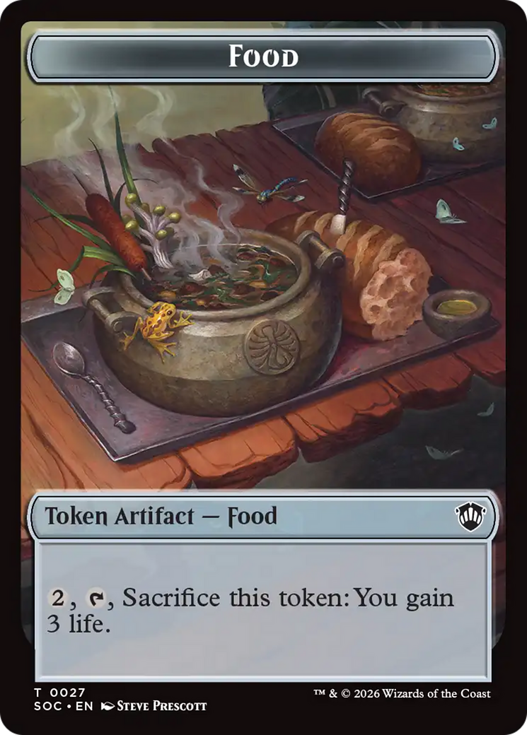 Elemental (0020) // Food Double-Sided Token [Secrets of Strixhaven Commander Tokens] MTG Single Magic: The Gathering | Red Claw Gaming
