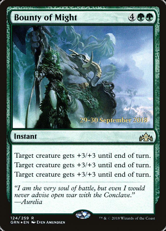 Bounty of Might [Guilds of Ravnica Prerelease Promos] MTG Single Magic: The Gathering | Red Claw Gaming