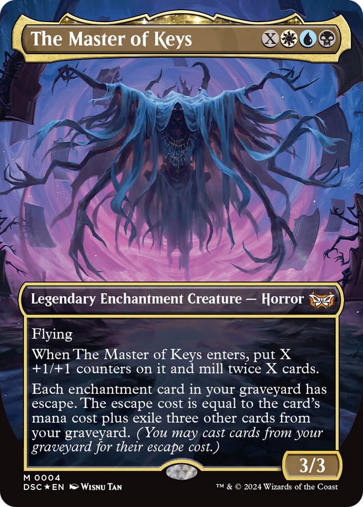 The Master of Keys (Borderless) [Duskmourn: House of Horror Commander] MTG Single Magic: The Gathering | Red Claw Gaming