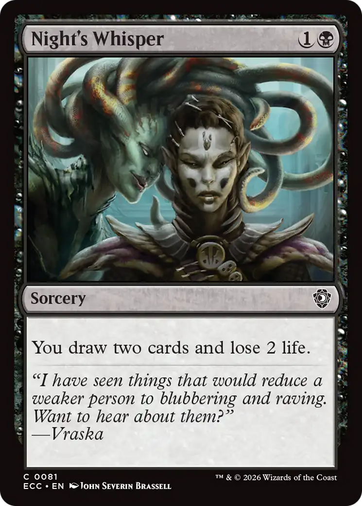Night's Whisper [Lorwyn Eclipsed Commander] MTG Single Magic: The Gathering | Red Claw Gaming