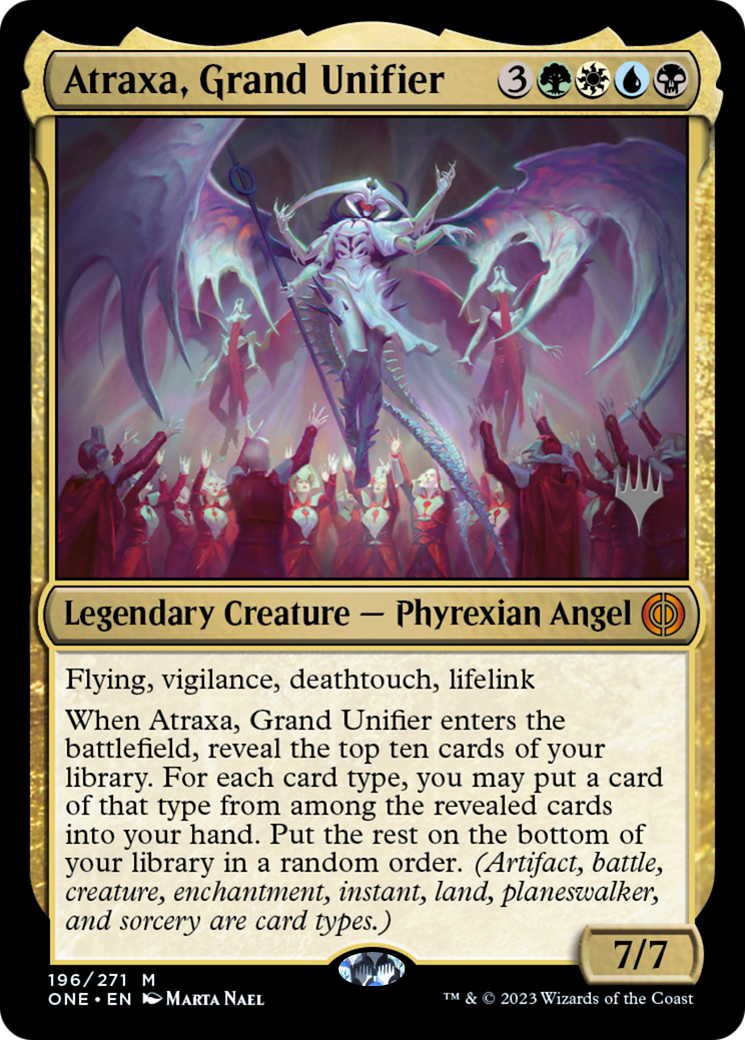 Atraxa, Grand Unifier (Promo Pack) [Phyrexia: All Will Be One Promos] MTG Single Magic: The Gathering | Red Claw Gaming