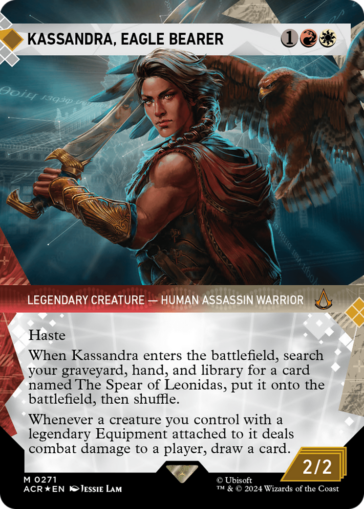 Kassandra, Eagle Bearer (Showcase) (Textured Foil) [Assassin's Creed] MTG Single Magic: The Gathering | Red Claw Gaming