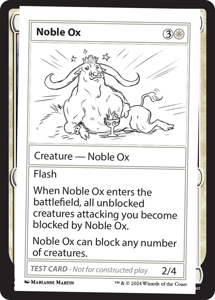 Noble Ox [Mystery Booster 2 Playtest Cards] MTG Single Magic: The Gathering | Red Claw Gaming