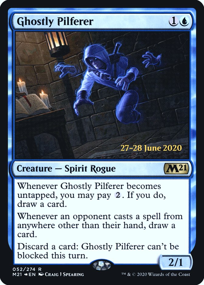 Ghostly Pilferer [Core Set 2021 Prerelease Promos] MTG Single Magic: The Gathering | Red Claw Gaming