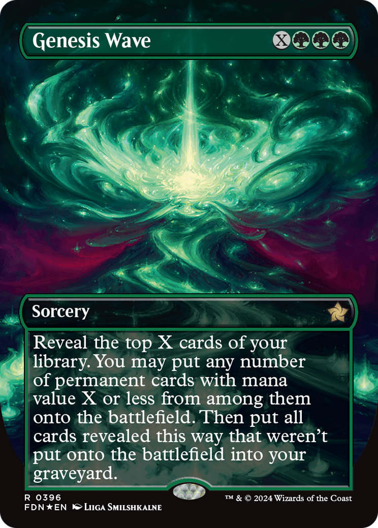 Genesis Wave (Borderless) (Mana Foil) [Foundations] MTG Single Magic: The Gathering | Red Claw Gaming