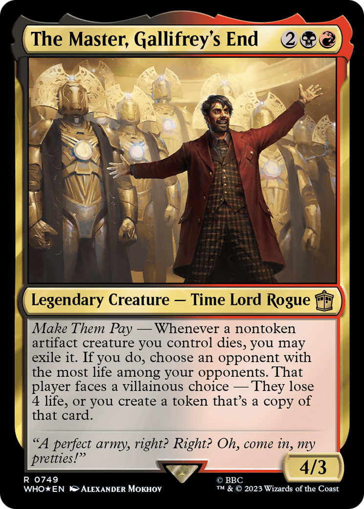The Master, Gallifrey's End (Surge Foil) [Doctor Who] MTG Single Magic: The Gathering | Red Claw Gaming