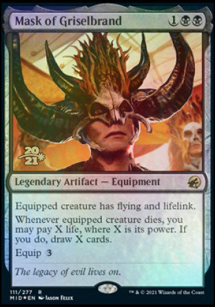 Mask of Griselbrand [Innistrad: Midnight Hunt Prerelease Promos] MTG Single Magic: The Gathering | Red Claw Gaming