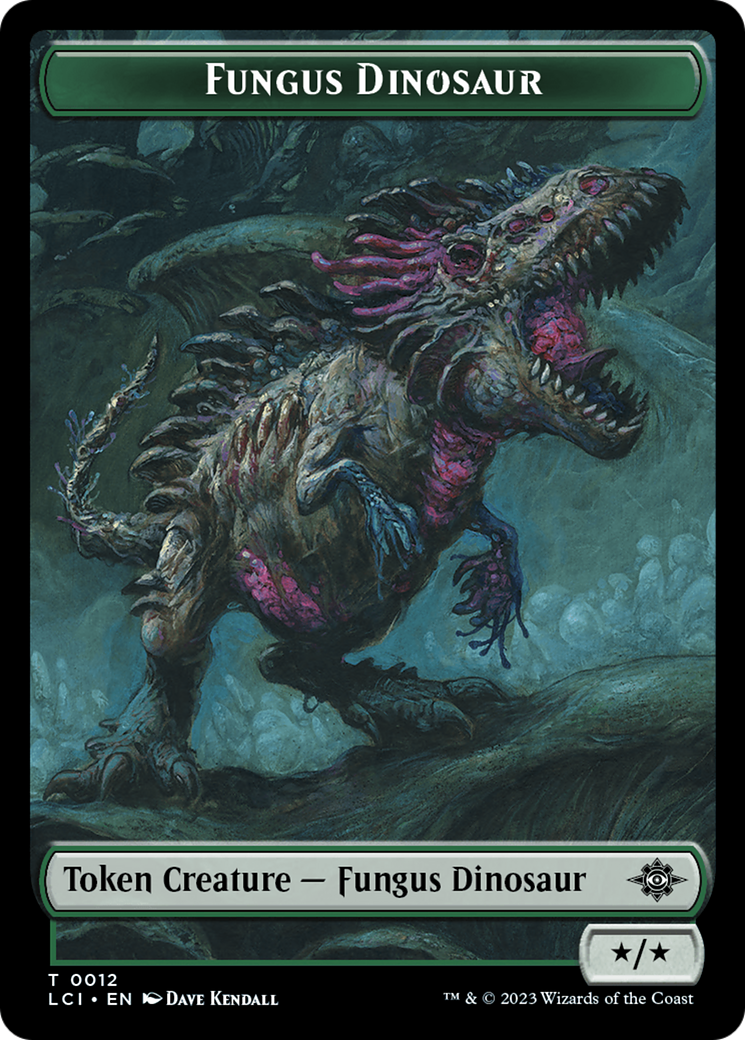 Fungus Dinosaur // Gnome Soldier Double-Sided Token [The Lost Caverns of Ixalan Tokens] MTG Single Magic: The Gathering | Red Claw Gaming