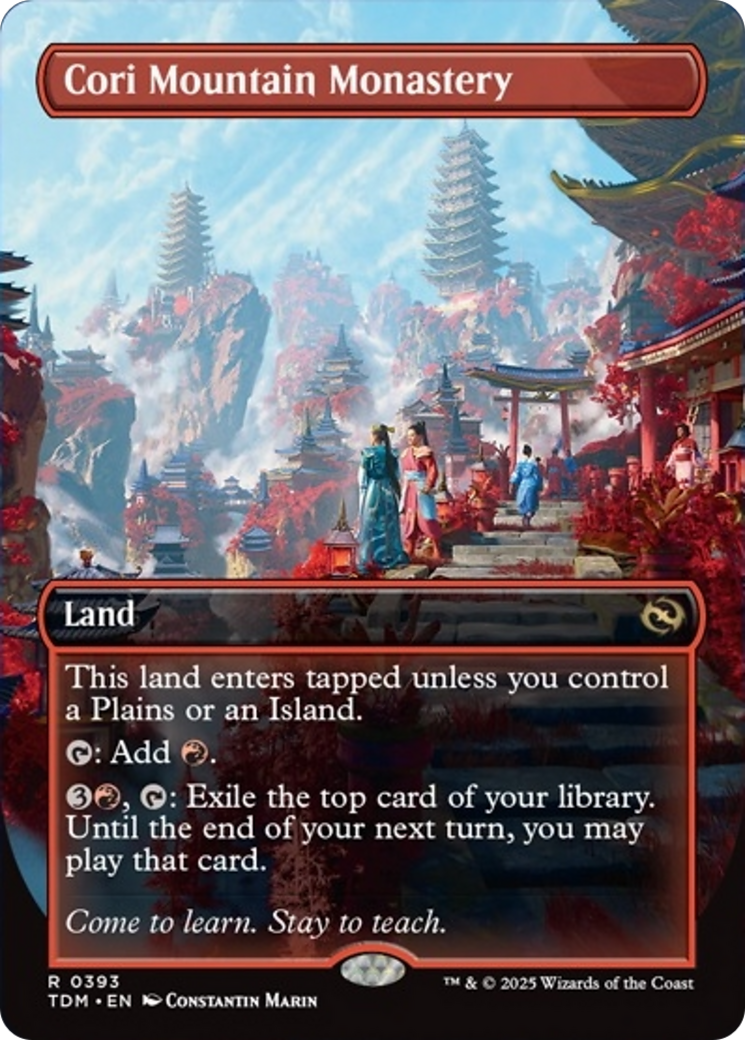 Cori Mountain Monastery (Borderless) [Tarkir: Dragonstorm] MTG Single Magic: The Gathering | Red Claw Gaming