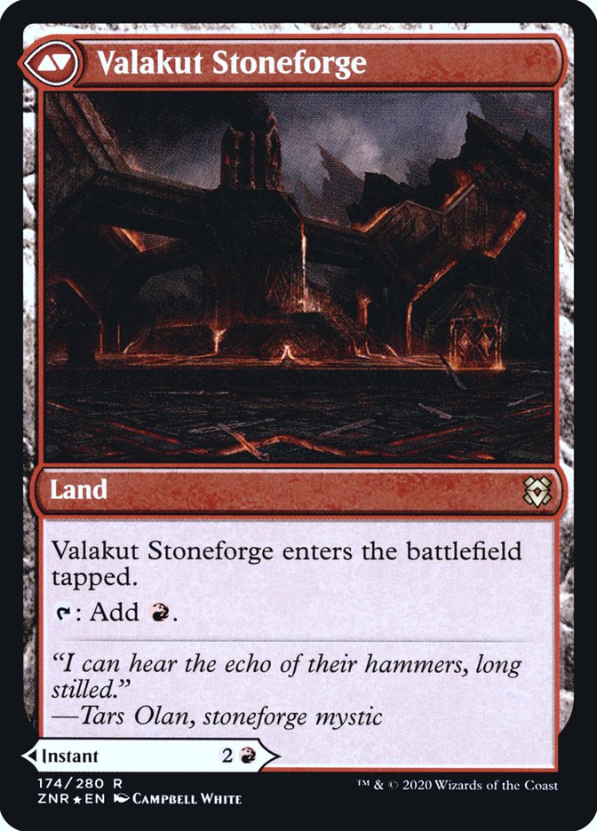 Valakut Awakening // Valakut Stoneforge [Zendikar Rising Prerelease Promos] MTG Single Magic: The Gathering | Red Claw Gaming