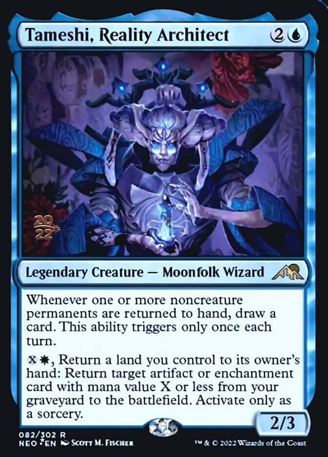 Tameshi, Reality Architect [Kamigawa: Neon Dynasty Prerelease Promos] MTG Single Magic: The Gathering | Red Claw Gaming