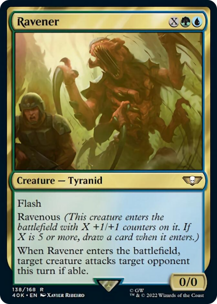 Ravener (Surge Foil) [Warhammer 40,000] MTG Single Magic: The Gathering | Red Claw Gaming