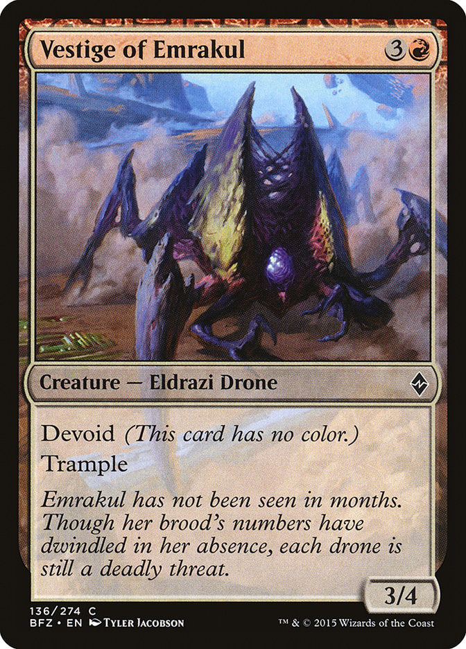 Vestige of Emrakul [Battle for Zendikar] MTG Single Magic: The Gathering | Red Claw Gaming