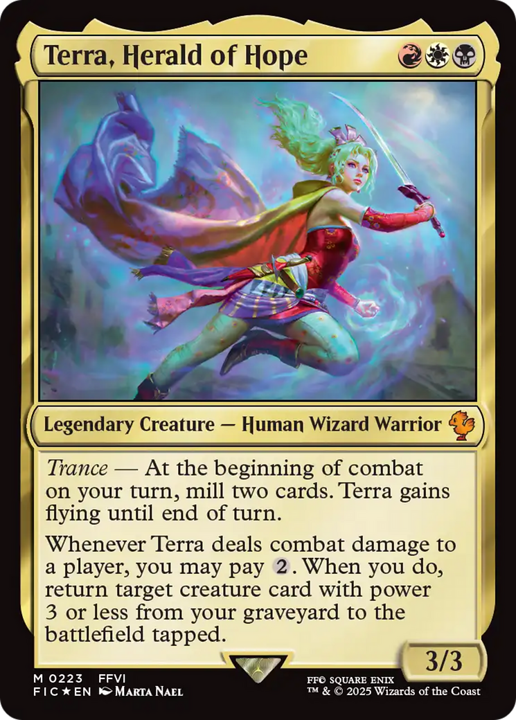 Terra, Herald of Hope (Surge Foil) [FINAL FANTASY Commander] MTG Single Magic: The Gathering | Red Claw Gaming