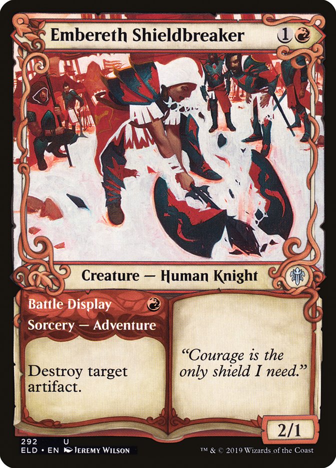 Embereth Shieldbreaker // Battle Display (Showcase) [Throne of Eldraine] MTG Single Magic: The Gathering | Red Claw Gaming