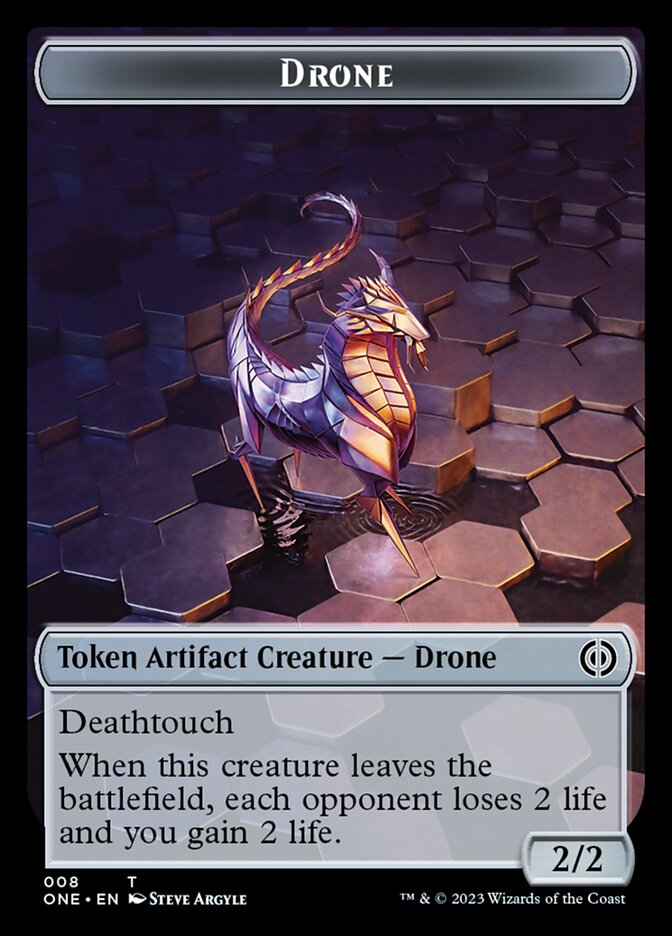Rebel // Drone Double-Sided Token [Phyrexia: All Will Be One Tokens] MTG Single Magic: The Gathering | Red Claw Gaming