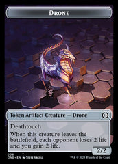 Rebel // Drone Double-Sided Token [Phyrexia: All Will Be One Tokens] | Red Claw Gaming