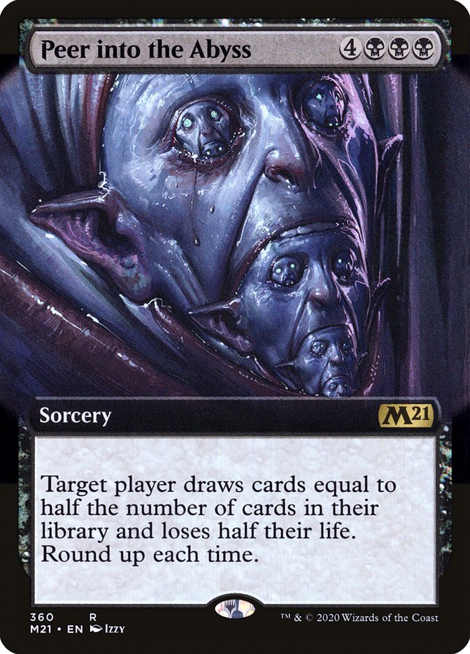 Peer into the Abyss (Extended Art) [Core Set 2021] MTG Single Magic: The Gathering | Red Claw Gaming