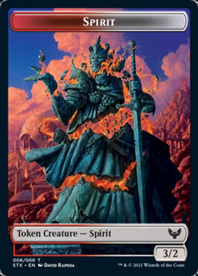 Elemental // Spirit Double-Sided Token [Strixhaven: School of Mages Tokens] MTG Single Magic: The Gathering | Red Claw Gaming