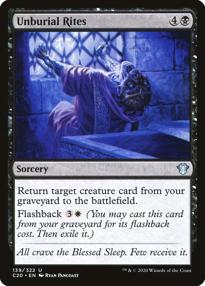 Unburial Rites [Commander 2020] MTG Single Magic: The Gathering | Red Claw Gaming