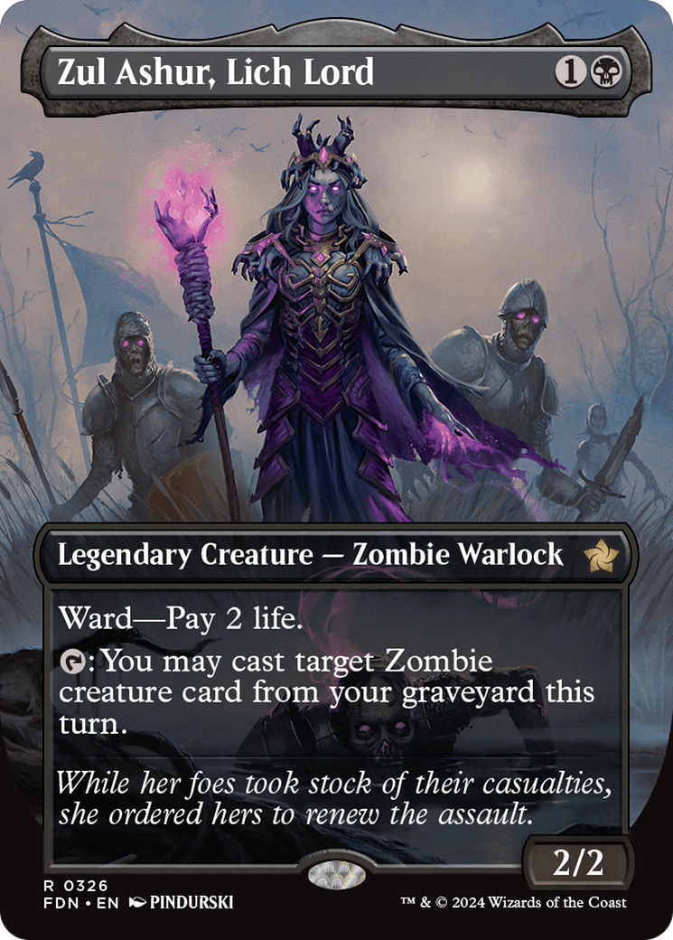 Zul Ashur, Lich Lord (Borderless) [Foundations] MTG Single Magic: The Gathering | Red Claw Gaming
