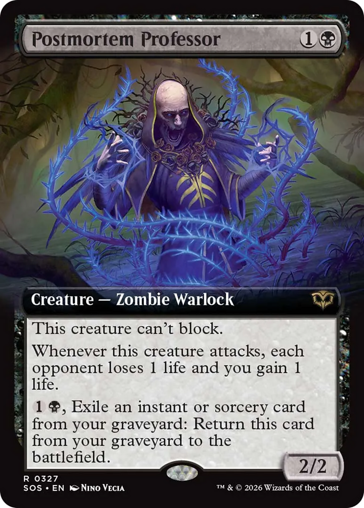 Postmortem Professor (Extended Art) [Secrets of Strixhaven] MTG Single Magic: The Gathering | Red Claw Gaming