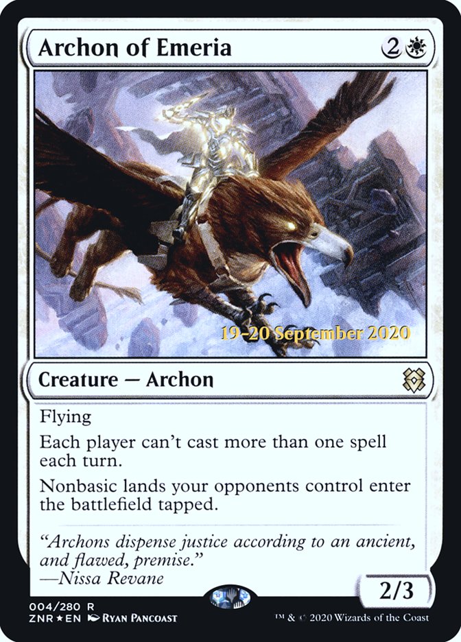 Archon of Emeria [Zendikar Rising Prerelease Promos] MTG Single Magic: The Gathering | Red Claw Gaming