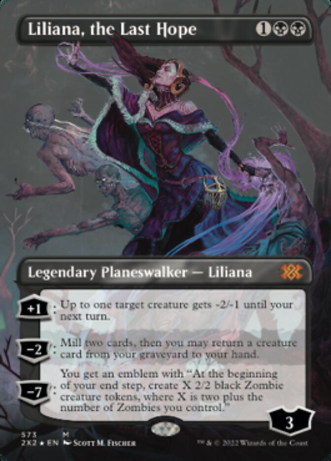 Liliana, the Last Hope (Textured Foil) [Double Masters 2022] MTG Single Magic: The Gathering    | Red Claw Gaming