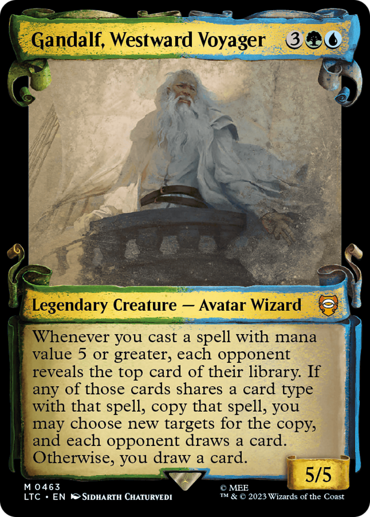 Gandalf, Westward Voyager [The Lord of the Rings: Tales of Middle-Earth Commander Showcase Scrolls] MTG Single Magic: The Gathering | Red Claw Gaming