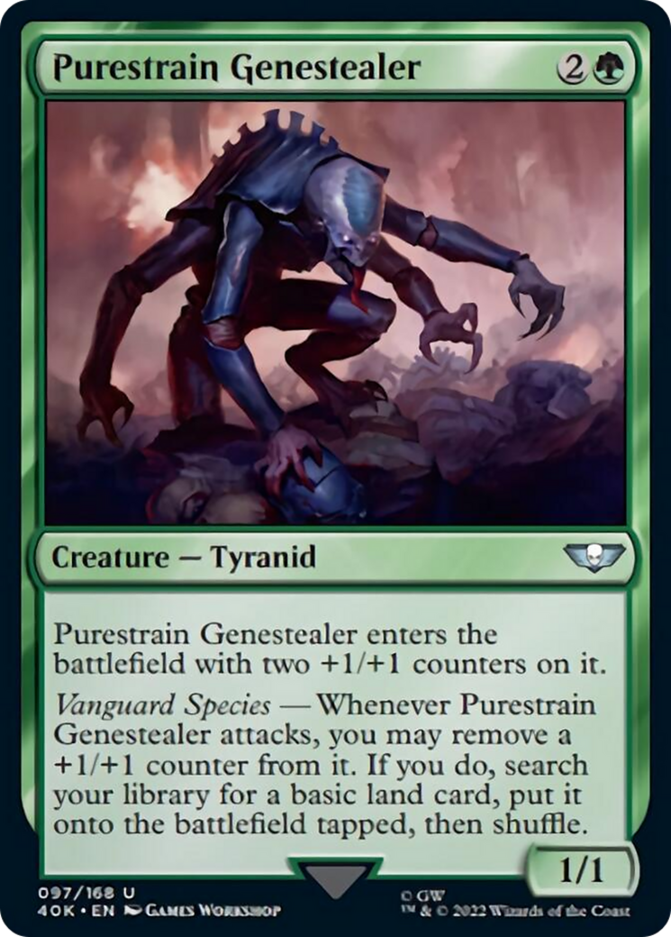 Purestrain Genestealer (Surge Foil) [Warhammer 40,000] MTG Single Magic: The Gathering | Red Claw Gaming