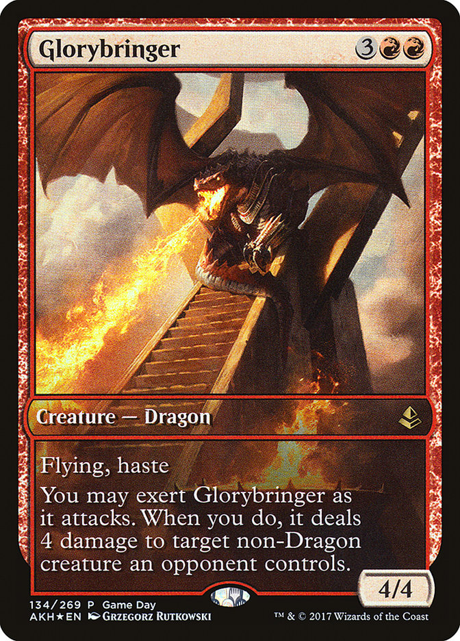 Glorybringer (Game Day) [Amonkhet Promos] MTG Single Magic: The Gathering | Red Claw Gaming