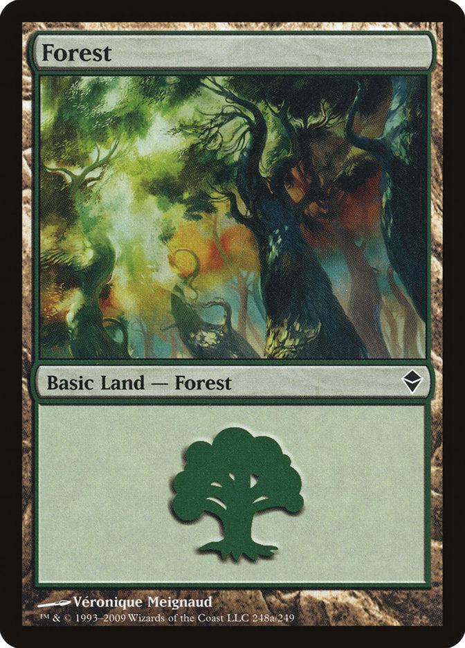 Forest (248a) [Zendikar] MTG Single Magic: The Gathering | Red Claw Gaming