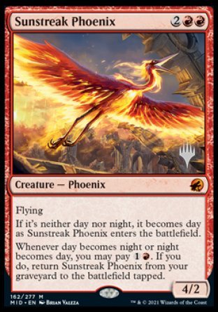 Sunstreak Phoenix (Promo Pack) [Innistrad: Midnight Hunt Promos] MTG Single Magic: The Gathering | Red Claw Gaming