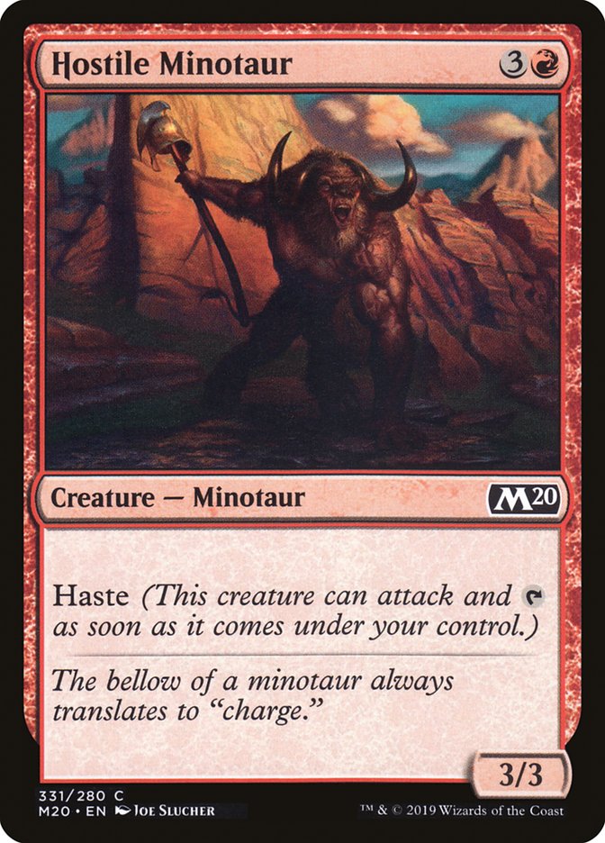 Hostile Minotaur [Core Set 2020] MTG Single Magic: The Gathering | Red Claw Gaming