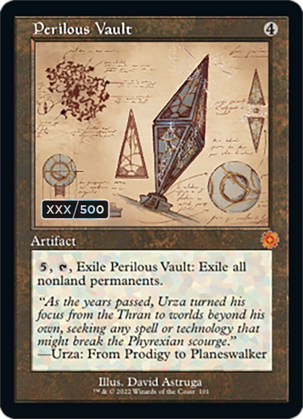Perilous Vault (Retro Schematic) (Serialized) [The Brothers' War Retro Artifacts] MTG Single Magic: The Gathering | Red Claw Gaming