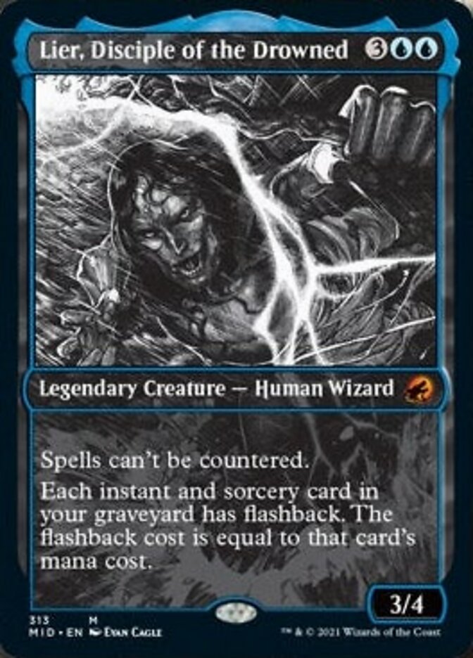 Lier, Disciple of the Drowned (Showcase Eternal Night) [Innistrad: Midnight Hunt] MTG Single Magic: The Gathering | Red Claw Gaming