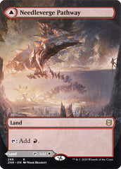 Needleverge Pathway // Pillarverge Pathway (Borderless Alternate Art) [Zendikar Rising] MTG Single Magic: The Gathering | Red Claw Gaming