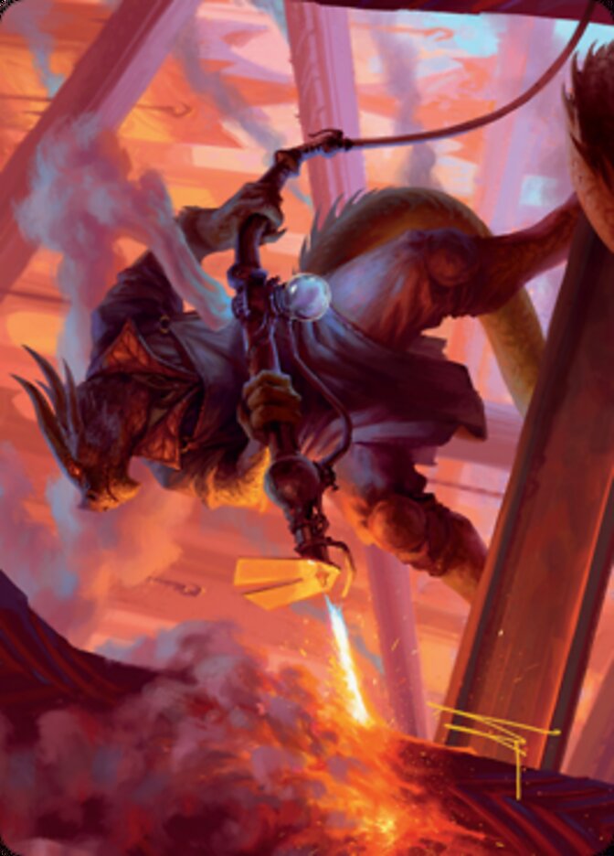 Plasma Jockey Art Card (Gold-Stamped Signature) [Streets of New Capenna Art Series] MTG Single Magic: The Gathering | Red Claw Gaming