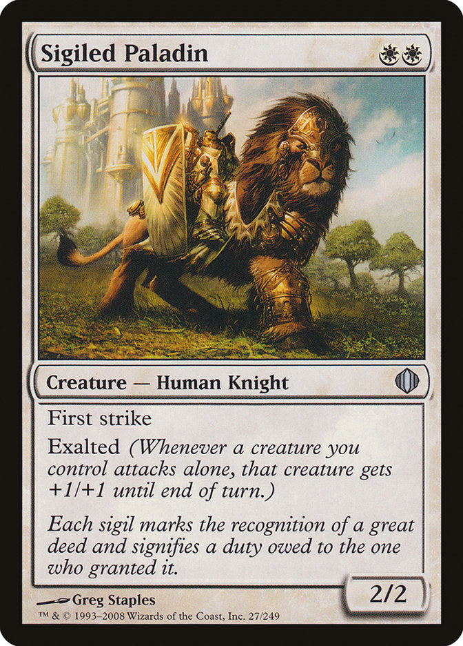 Sigiled Paladin [Shards of Alara] MTG Single Magic: The Gathering | Red Claw Gaming