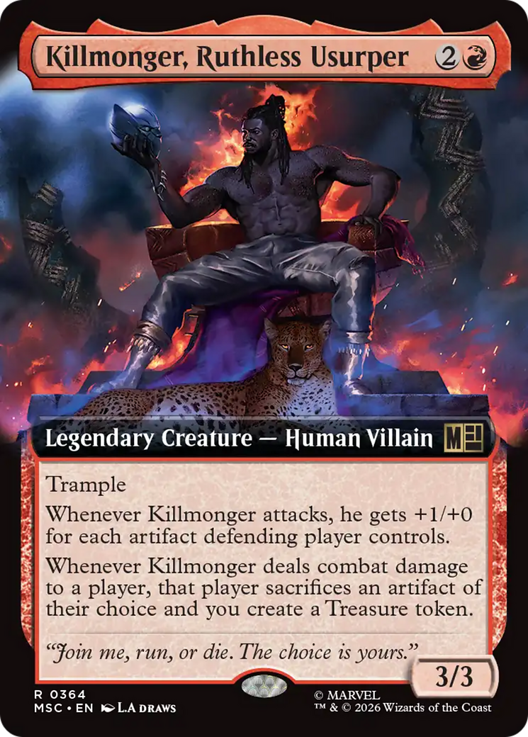 Killmonger, Ruthless Usurper (Extended Art) [Marvel Super Heroes Commander] | Red Claw Gaming