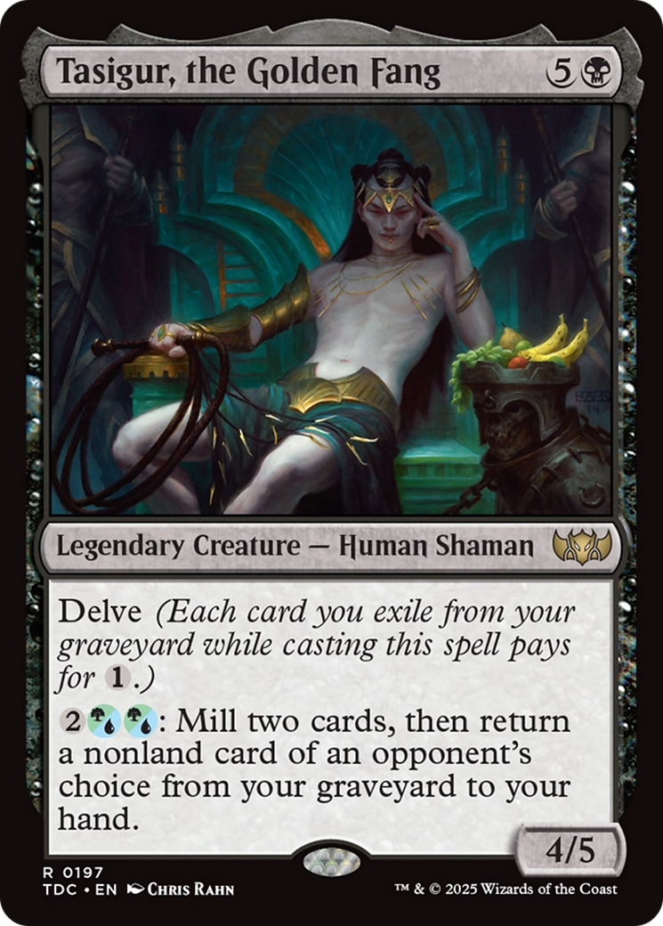 Tasigur, the Golden Fang [Tarkir: Dragonstorm Commander] MTG Single Magic: The Gathering | Red Claw Gaming