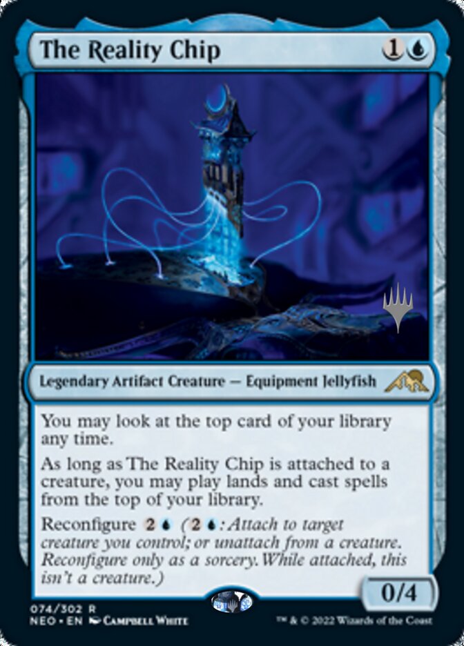 The Reality Chip (Promo Pack) [Kamigawa: Neon Dynasty Promos] MTG Single Magic: The Gathering | Red Claw Gaming