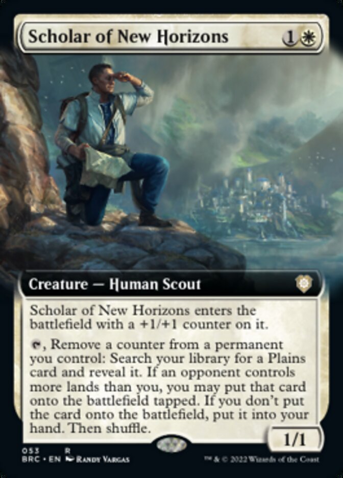 Scholar of New Horizons (Extended Art) [The Brothers' War Commander] MTG Single Magic: The Gathering | Red Claw Gaming