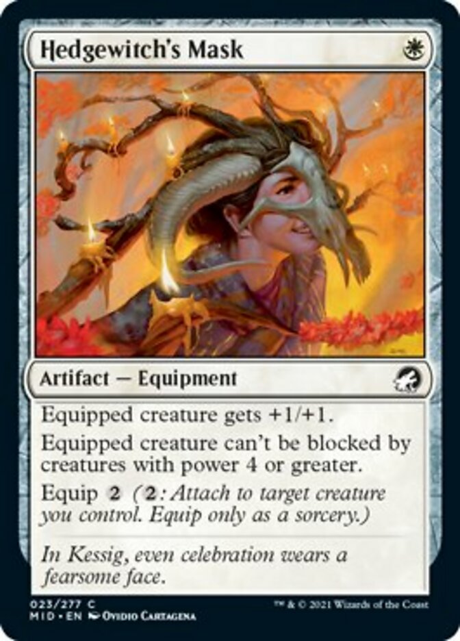 Hedgewitch's Mask [Innistrad: Midnight Hunt] MTG Single Magic: The Gathering | Red Claw Gaming
