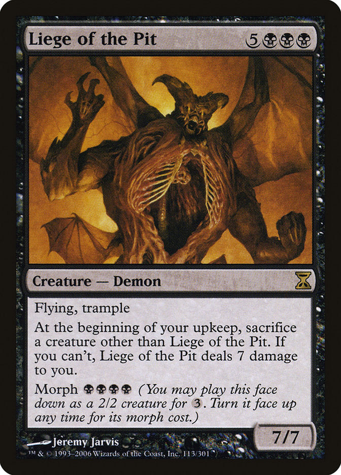 Liege of the Pit [Time Spiral] MTG Single Magic: The Gathering | Red Claw Gaming