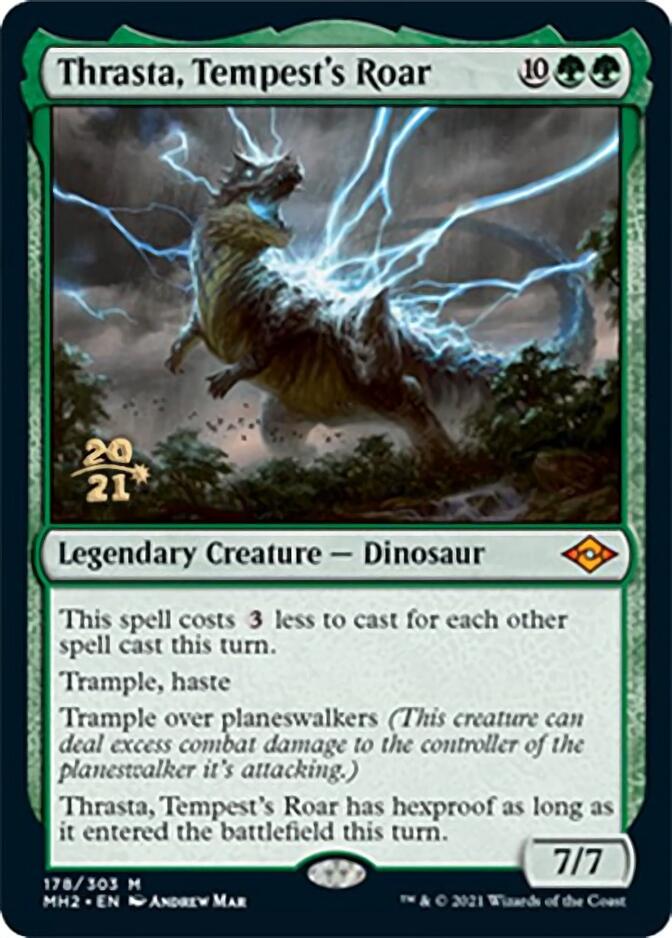 Thrasta, Tempest's Roar [Modern Horizons 2 Prerelease Promos] MTG Single Magic: The Gathering | Red Claw Gaming