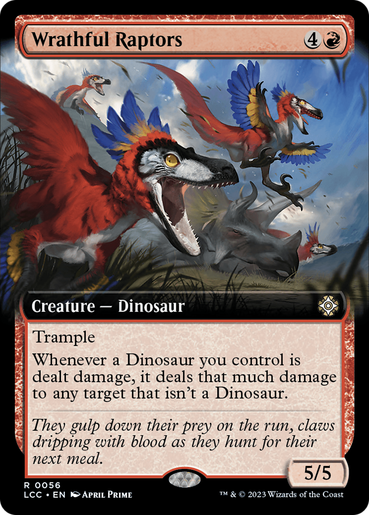 Wrathful Raptors (Extended Art) [The Lost Caverns of Ixalan Commander] MTG Single Magic: The Gathering | Red Claw Gaming