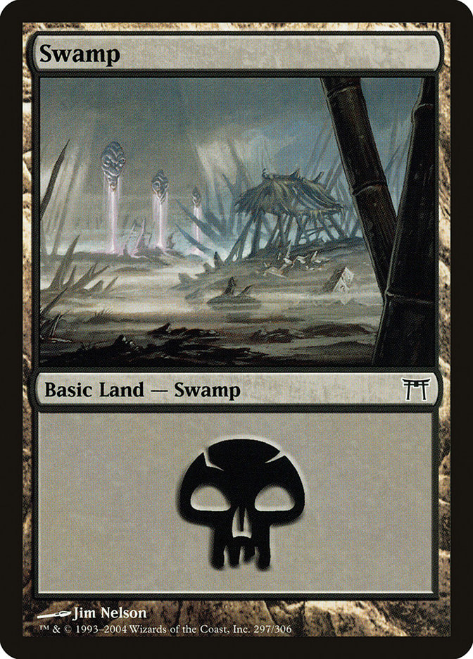 Swamp (297) [Champions of Kamigawa] MTG Single Magic: The Gathering | Red Claw Gaming